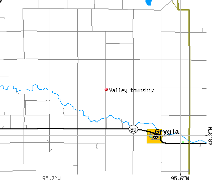 Valley township, MN map