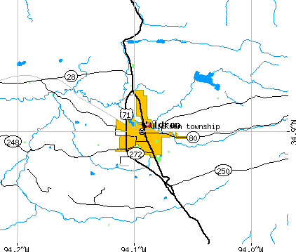 Hickman township, AR map