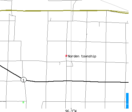 Norden township, MN map