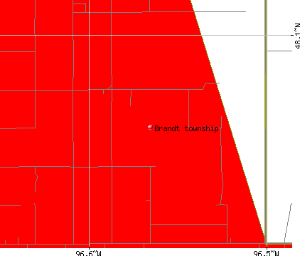 Brandt township, MN map