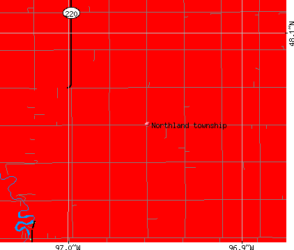 Northland township, MN map