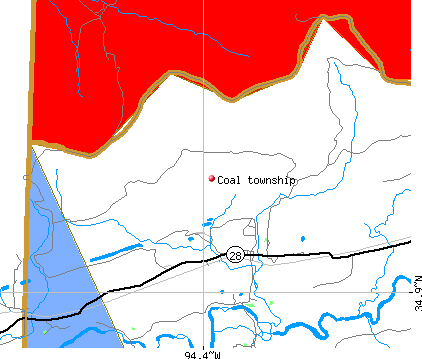 Coal township, AR map