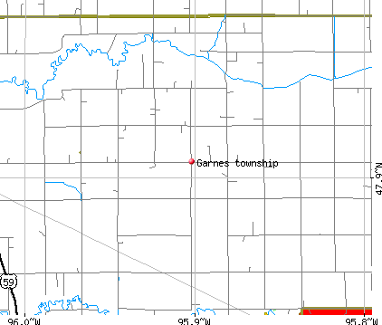 Garnes township, MN map