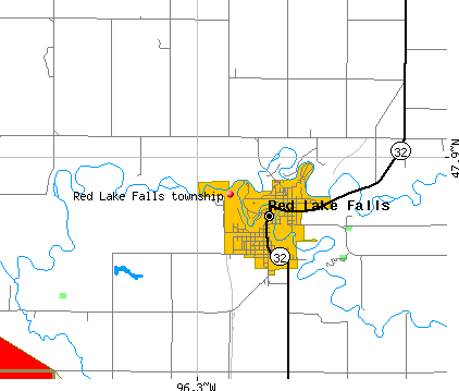 Red Lake Falls township, MN map