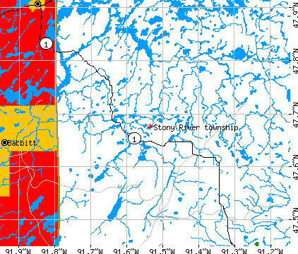 Stony River township, MN map