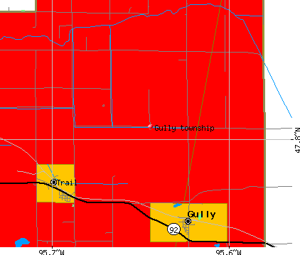 Gully township, MN map