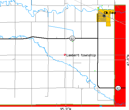Lambert township, MN map