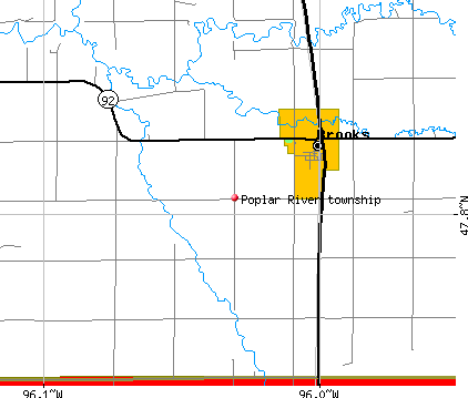 Poplar River township, MN map