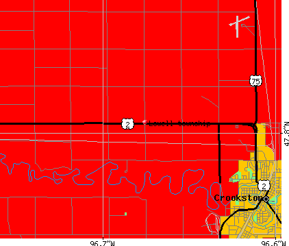 Lowell township, MN map