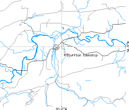 Bluffton township, AR map