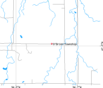 O'Brien township, MN map