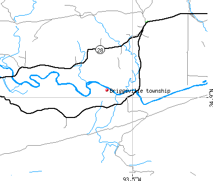 Briggsville township, AR map