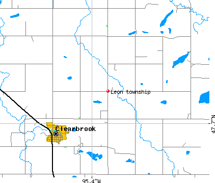 Leon township, MN map