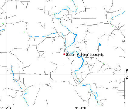 Water Valley township, AR map