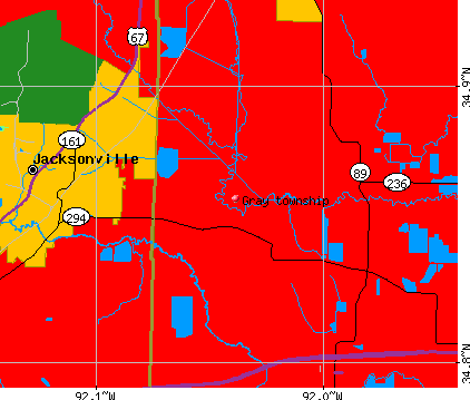 Gray township, AR map