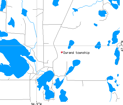 Durand township, MN map