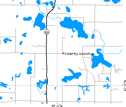 Liberty township, MN map