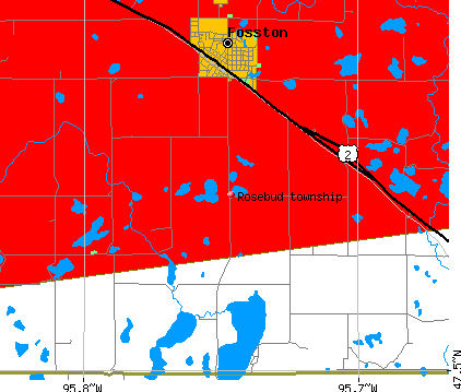 Rosebud township, MN map