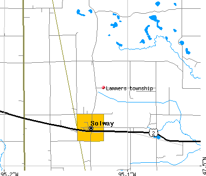 Lammers township, MN map