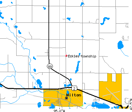 Eckles township, MN map