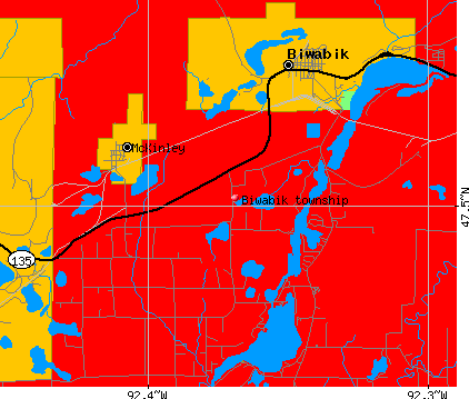 Biwabik township, MN map