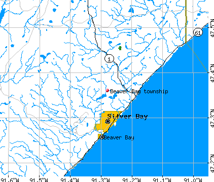 Beaver Bay township, MN map