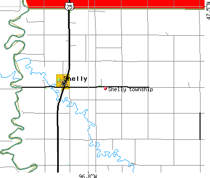 Shelly township, MN map