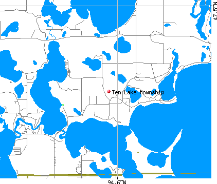 Ten Lake township, MN map