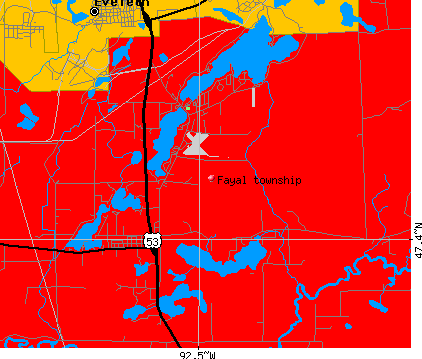 Fayal township, MN map