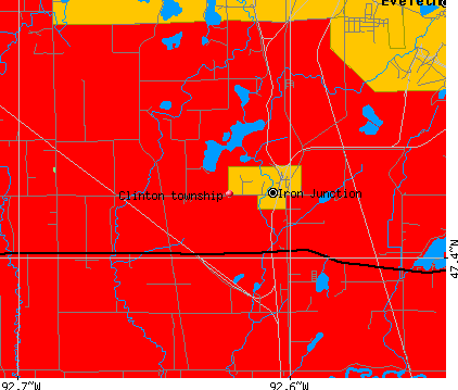 Clinton township, MN map