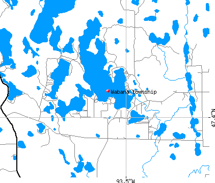 Wabana township, MN map
