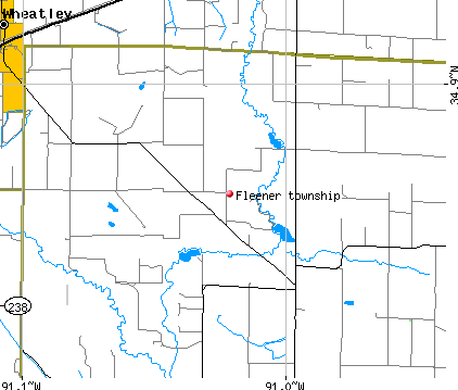 Fleener township, AR map
