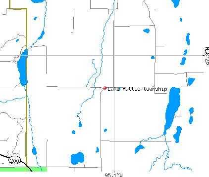 Lake Hattie township, MN map