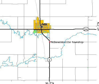 McDonaldsville township, MN map