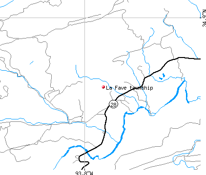 La Fave township, AR map