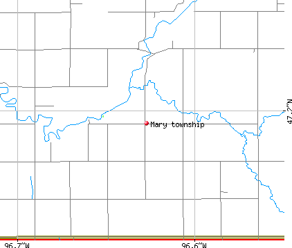 Mary township, MN map