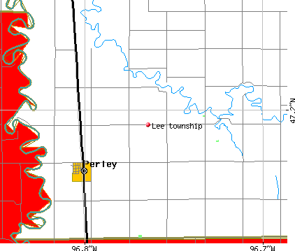 Lee township, MN map