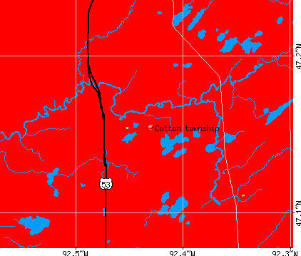 Cotton township, MN map