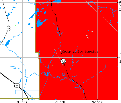 Cedar Valley township, MN map