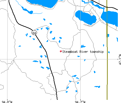 Steamboat River township, MN map