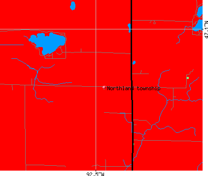 Northland township, MN map