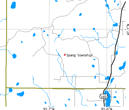 Spang township, MN map