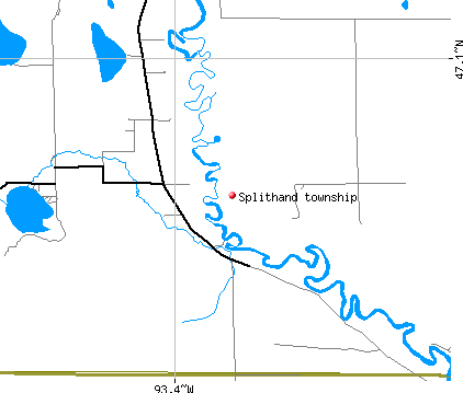 Splithand township, MN map