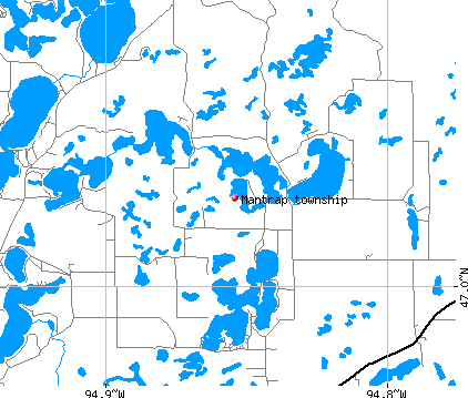Mantrap township, MN map