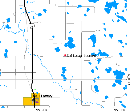 Callaway township, MN map