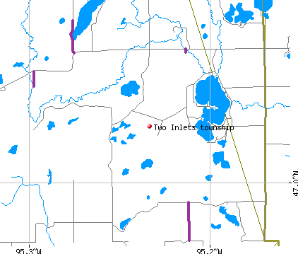Two Inlets township, MN map