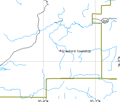 Crawford township, AR map