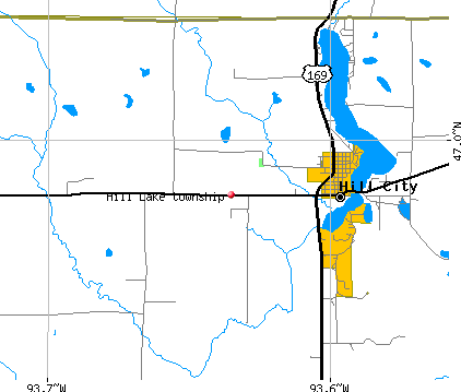 Hill Lake township, MN map