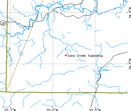 Ions Creek township, AR map