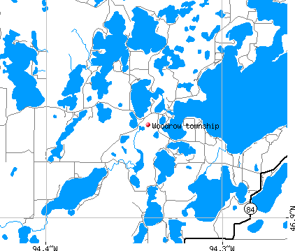 Woodrow township, MN map